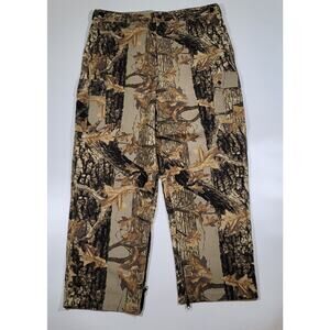 Sniper Camo‎ Mens Cargo Pants Real Tree Oak Leaf Hunting Outdoor 40x29 Gorpcore